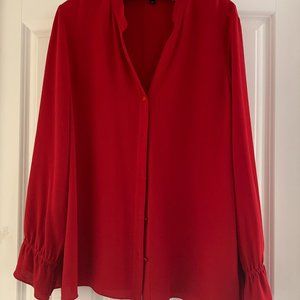 Eileen Fisher Silk Georgette Crepe Blouse